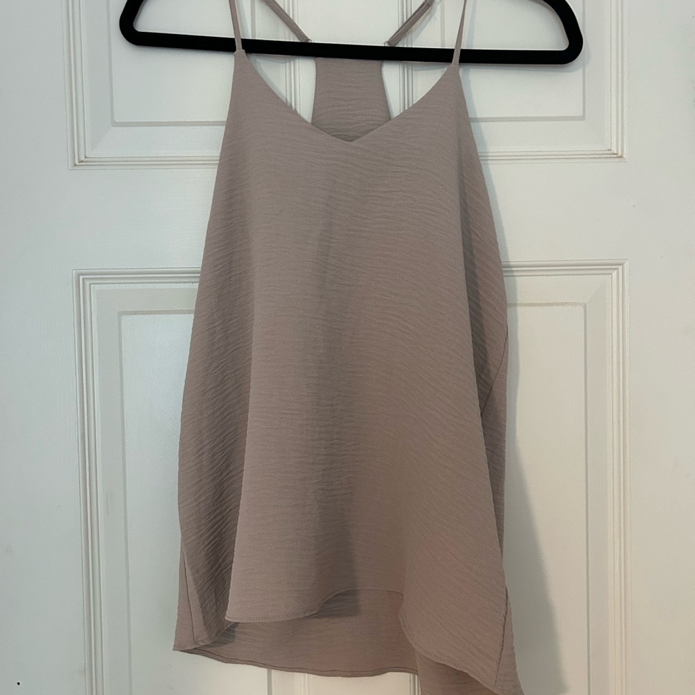 Elegant Women's Tan Sleeveless Top